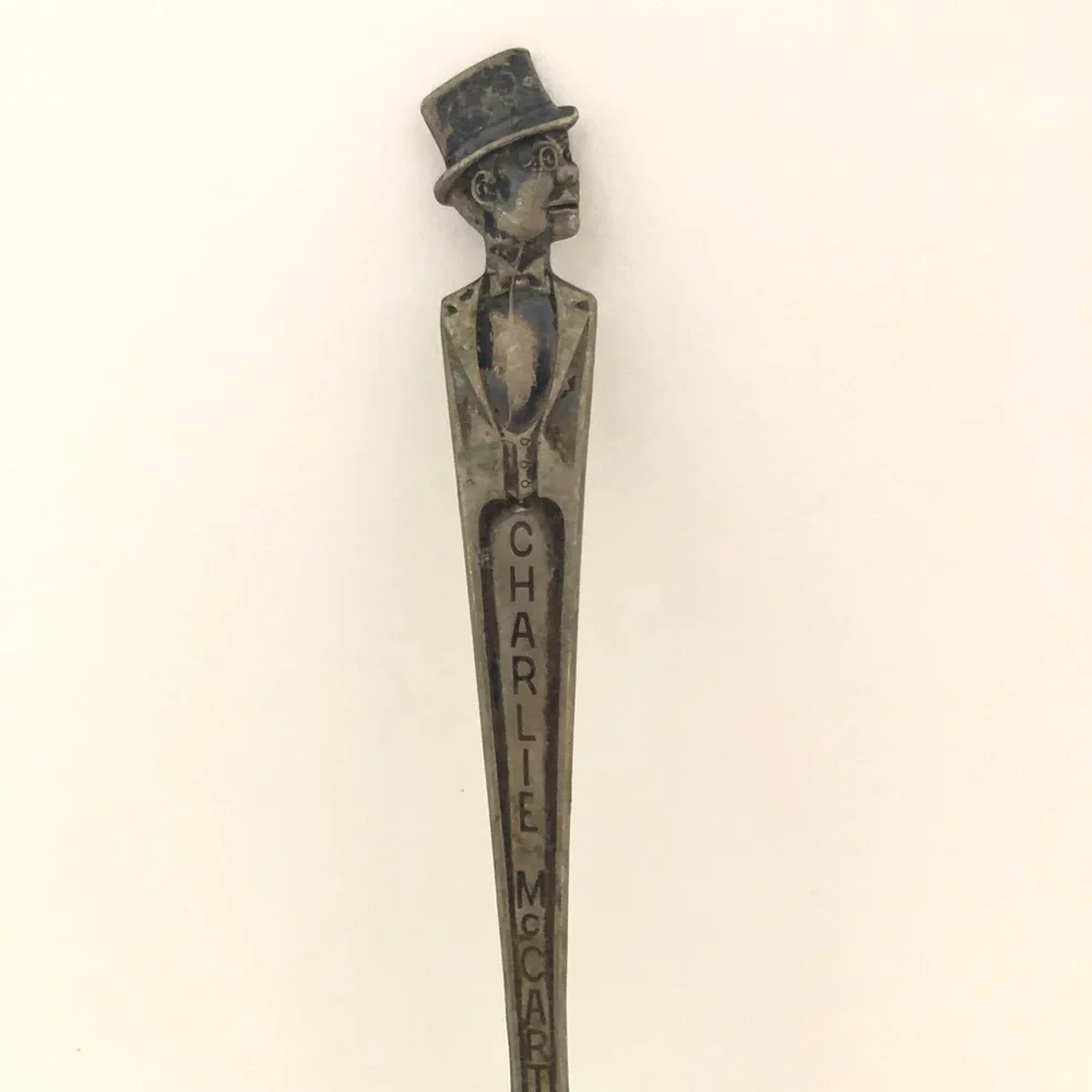 Vintage Charlie McCarthy 6” Silver plated Spoon